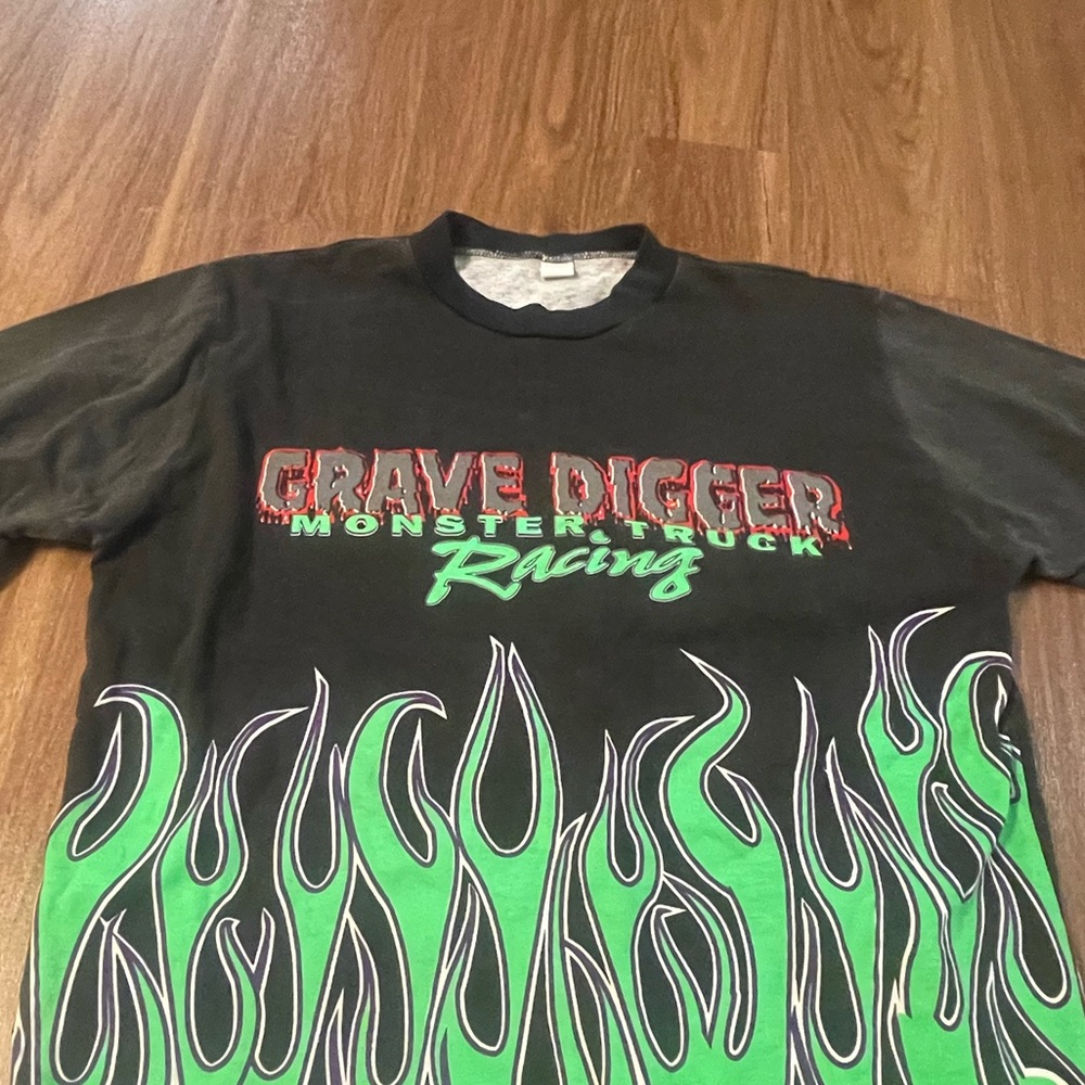 Grave Digger Monster Jam Monster Truck Shirt Large Dennis Anderson Era Vintage